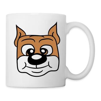 Visage de chien Petit Tête d’animal de compagnie Mignon - Mug blanc - blanc - Droite