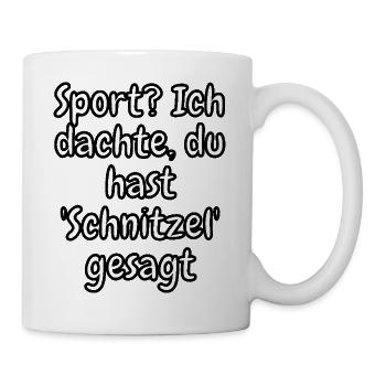 lustiges Spruch T-shirt – Dein Statement-Shirt - Tasse - Weiß - Rechts