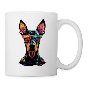 Dobermann Hunde Motiv Wachhund Stolze Dobermänner - Tasse - Weiß - Rechts