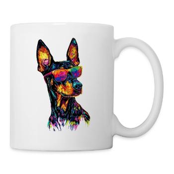 Dobermann Hunde Motiv Wachhund Stolze Dobermänner - Tasse - Weiß - Rechts