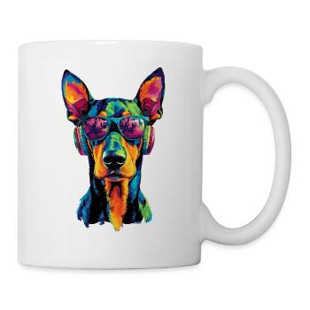 Dobermann Hunde Motiv Wachhund Stolze Dobermänner - Tasse - Weiß - Rechts