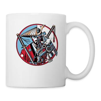 Samurai Ronin or Mecha Shogun - Mug - white - Right