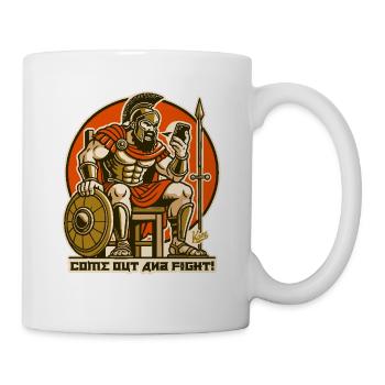 Leo the Nidas, Spartan fights on social media - Mug - white - Right