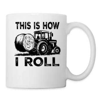 So rolle ich Traktorliebhaber Landwirtschaft - Tasse - Weiß - Rechts