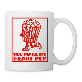 You make my heart pop - Romantic Illustration - Mug - white - Right