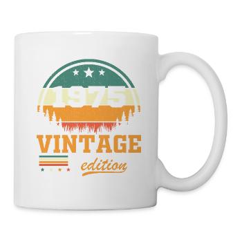 1975 Vintage Retro Geburtstagsgeschenk - Tasse - Weiß - Rechts