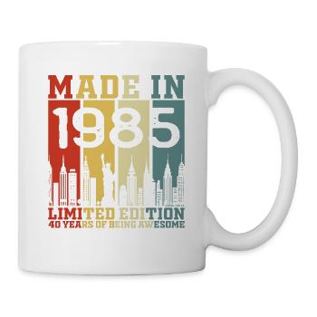 1985 Vintage Retro Geburtstagsgeschenk - Tasse - Weiß - Rechts