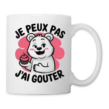 je peux pas j'ai gouter - Mug blanc - blanc - Droite