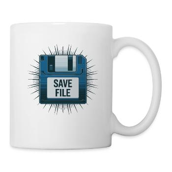 Save Disk Diskette 90s PC für einen Computer - Tasse - Weiß - Rechts