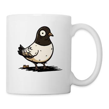 lustige Taube - Tasse - Weiß - Rechts