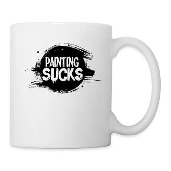 Malen ist doof - Tasse - Weiß - Rechts