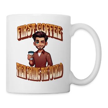 Coffee Break Hero - Humorous Coffee Design - Mug - white - Right