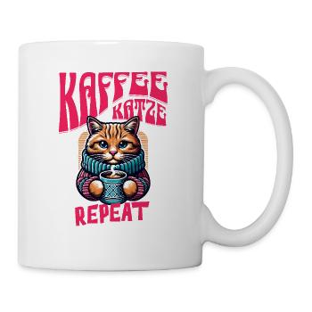 Coffee Cat Repeat for Cats and Coffee Lovers - Mug - white - Right