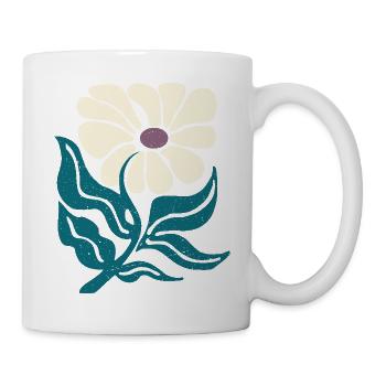 retro flower - Mug - white - Right