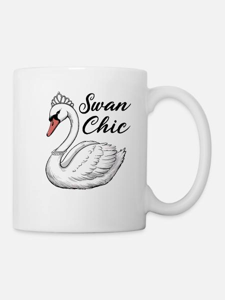 Eleganter Schwan für Schwan Fan - Tasse - Weiß