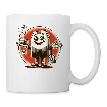Tea bag with tea cup for tea time - Mug - white - Right