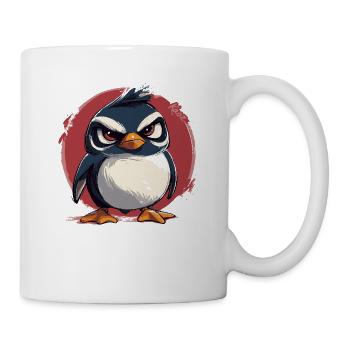 Schlechte-Laune-Pinguin - Tasse - Weiß - Rechts