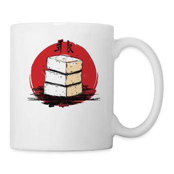 Une pile de tofu japonais - Mug blanc - blanc - Droite
