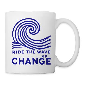 Ride the wave of change - Mug blanc - blanc - Droite