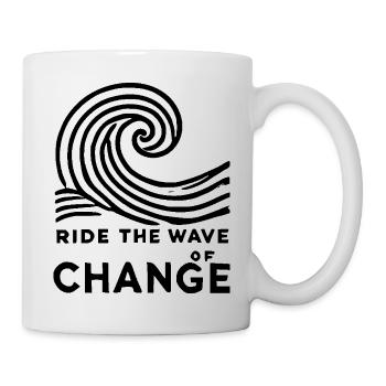 Ride the wave of change - Mug blanc - blanc - Droite