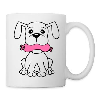 Chien Saucisse Bouche Faim Nourriture Mange Saucisses Sucré - Mug blanc - blanc - Droite