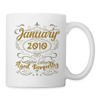 January Birthday Gift Born In January 2010 - Mug - white - Right