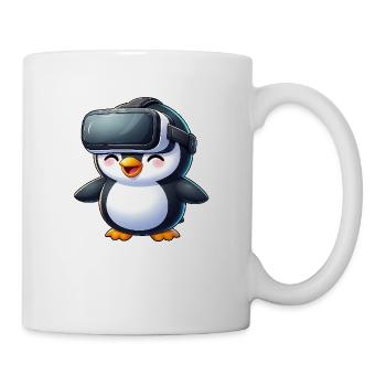 Penguin VR Gamer Future Science Fiction - Mug - white - Right