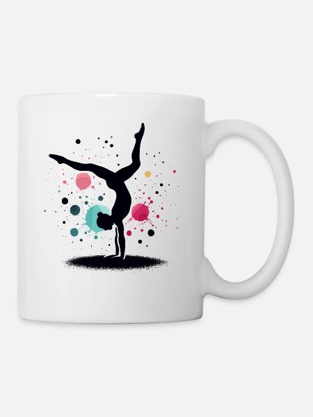 Gymnastique Gymnastique Gymnaste Acrobatie - Mug blanc - blanc