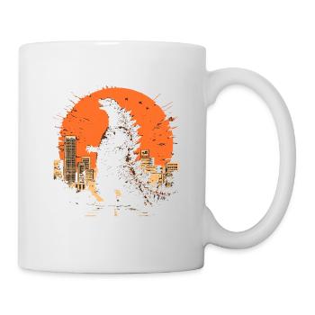 Kaiju Monster Design Coucher de soleil idée cadeau - Mug blanc - blanc - Droite