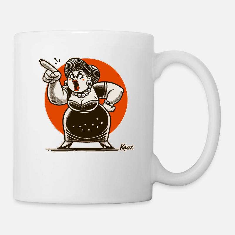 Big Mama schimpft mit dir - Tasse - Weiß