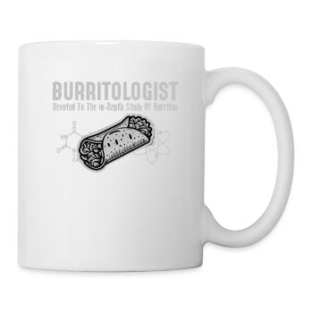 Burritologen-Studie über Burrito lustig für Frauen Männer - Tasse - Weiß - Rechts