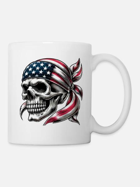 SCHÄDEL - Tasse - Weiß
