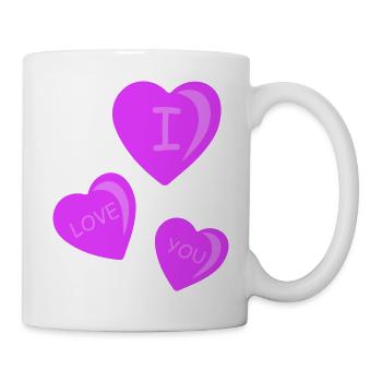 hearts i love you - Mug - white - Right