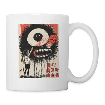 Street-Art-Junge mit Monsterauge - Tasse - Weiß - Rechts