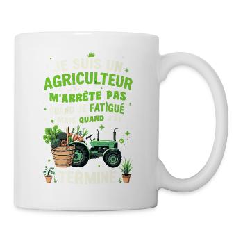 Landwirt Traktor Landwirte Ich bin Landwirt - Tasse - Weiß - Rechts