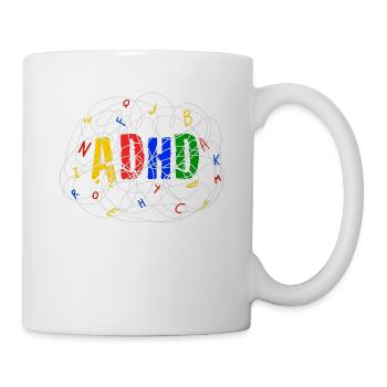 ADHD Gehirn Illustration ADHD Brain Illustration - Tasse - Weiß - Rechts