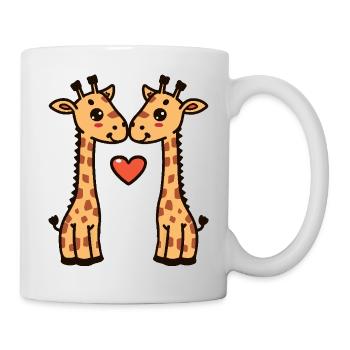 Giraffe Couple Valentine's Day - Mug - white - Right
