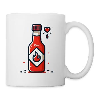 Flaming, hot and spicy sauce - Mug - white - Right