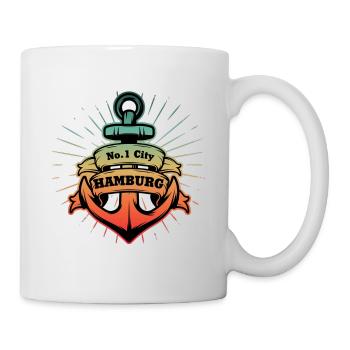 Nordstyle Hamburg Ankerdesign N° 1 Ville - Mug blanc - blanc - Droite