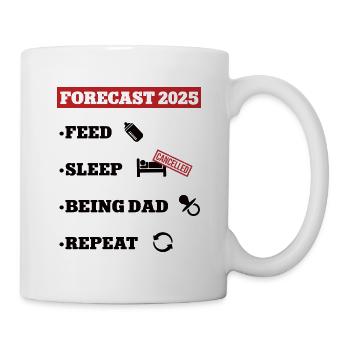 2025 Papa Werden Vater Dad Baby Kommt Vaterschaft - Tasse - Weiß - Rechts