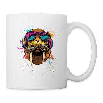 Walrus, tusks, seal, wild Pacific walruses - Mug - white - Right