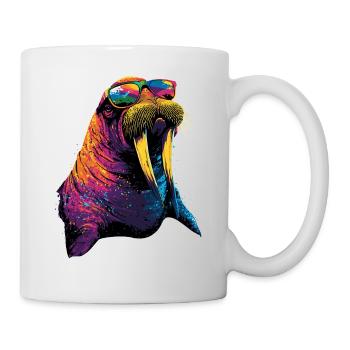 Walrus, tusks, seal, wild Pacific walruses - Mug - white - Right