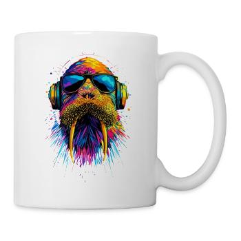 Walrus, tusks, seal, wild Pacific walruses - Mug - white - Right