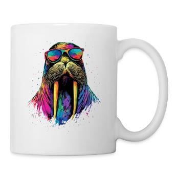 Walrus, tusks, seal, wild Pacific walruses - Mug - white - Right