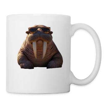 Walrus, tusks, seal, wild Pacific walruses - Mug - white - Right