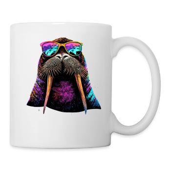 Walrus, tusks, seal, wild Pacific walruses - Mug - white - Right