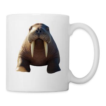 Walrus, tusks, seal, wild Pacific walruses - Mug - white - Right