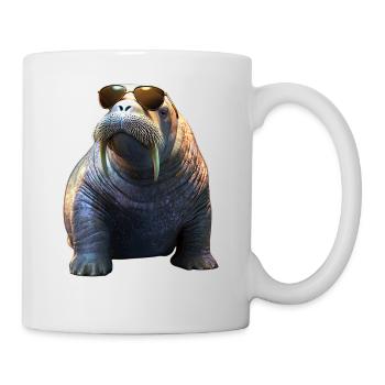 Walrus, tusks, seal, wild Pacific walruses - Mug - white - Right