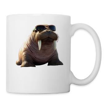 Walrus, tusks, seal, wild Pacific walruses - Mug - white - Right