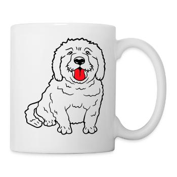 Cher chien tire la langue joyeusement - Mug blanc - blanc - Droite